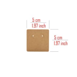 50PCS 5x5cm Square Blank Label Tags Earrings Necklace Holder Jewelry Card Packages For Small Business DIY Accessories Supplies