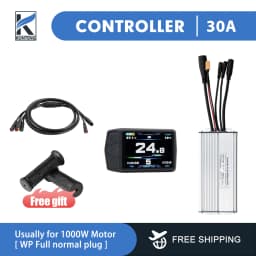 36V/48V 15-30A Waterproof KT Controller for Electric Bike with Light Function for Kunteng Ebike Accessories with Tf01u Display