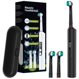 Rotating Electric Toothbrush with 4 Cleaning Modes and Smart Timer, Rechargeable Toothbrush Compatible with Oral B Brush Heads