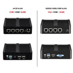 Intel Celeron J1900 N2830 Mini PC with 4xi226 LAN 1xHDMI 2xUSB Support Ubuntu Linux Firewall Router Appliance Windows10 Ready