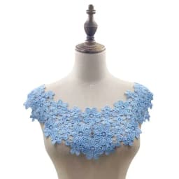 Lace Floral Embroidery Fabric Fake Collar for Needlework White Embroidery Lace Fabric Applique DIY Dress Sewing Supplies Craft
