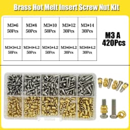 Heat Insert Nut Stainless Screw TS100 Soldering Iron Tip Insert Internal Thread Head Brass Hot Melt Insert Nuts Bolt Insertion