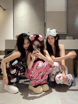 Sanrio Hello Kitty Soft Flannel Wide Leg Pajama Pants Printed Casual Home Loungewear For Women Daily Sleeping Relaxing Wear