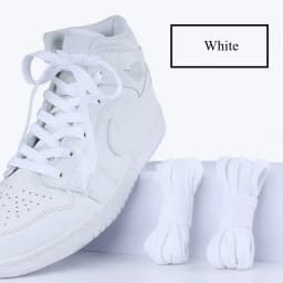 1pair Classic Basics Flat Shoelaces Sneakers Shoelace Canvas Shoes Basketball Shoe Laces Black White Color Shoes Accessories