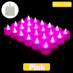 1-50Pcs Colorful Flickering Flame LED Candles Light Battery Powered Flameless Simulation Light For Wedding Christmas Home Decor