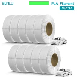 SUNLU 10KG PLA/PLA PLUS Filament 1.75mm 1KG Without Tray 3D Printer Filament for 3D Pen & Refill Filament