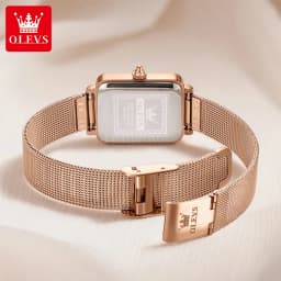 OLEVS 3692 Original Quartz Watch With Gift Box for Woman Ultra Thin Fashion Simple Square Auto Date Waterprorof Ladies Watch New