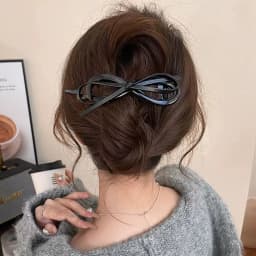 New Twisted Hair Clip PU Bow Barrettes Large Size Hair Clips Plastic Hairpin Sweet Daily Headwear Women Hair Accessories