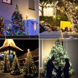 Quick Solar Rechargeable LED Green Wire String Light 110V 220V Waterproof Fairy Lights Outdoor Patio Garden Christmas Decoration