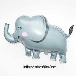 3D Elephant Giraffe Tiger Lion Head Animal Foil Balloon Jungle Safari Birthday Party Decorations Kids Gift Toy Helium Air Globos