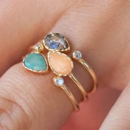 Huitan Aesthetic Flower Adjustable Finger Ring Female Brilliant Zirconia Jewelry for Engagement Ceremony Delicate Accessories
