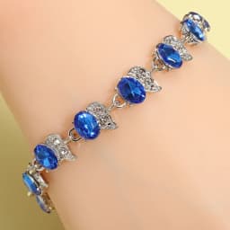 Water Drop Silver Color Bracelet Women\'s Extended 8 Color Zircon Gift Fashion Bracelet