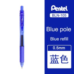 1 Pcs Pentel Gel Pen BLN105 Needle Tip Writing Smooth Quick Dry Color Ink 0.5mm Test Office Fountain Pen Japanese Stationery
