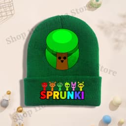 Sprunki Knitted Hat for Children Anime Cartoon Cute Knit Hat Boys Girls Winter Warm Fashion Cap Kids Windproof Hip Hop Caps Gift