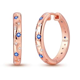 925 Sterling Silver Gold Color Circular Hoop Earrings Golden Earring Fit Original Charms Diy Fine Jewelry For Fashion Women