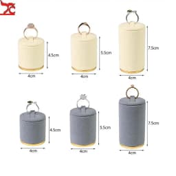 Cylindrical Jewelry Display Props Necklace Pendant Display Stand Rings Earring Storage Rack Store Counter Jewelry Organizer