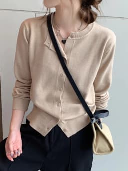 2026 Women Cardigans Sweater Casual Warm Spring Summer O-neck Long Sleeve Single Breasted Slim Fashion Korean Knitwears Tops