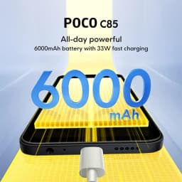 Global Version POCO C85 Smartphone 6.9" Dot Drop display 50MP Camera 6000mAh battery 33W Charging Helio G81-Ultra NFC