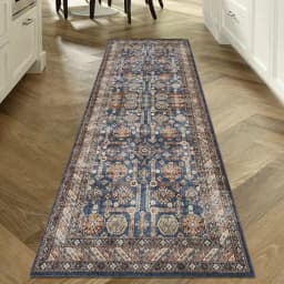 VIKAMA Washable Hallway Runner Rug for Home Decor Vintage Long Kitchen Carpets with Non Slip Backing Rug for Living Room Bedroom