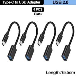For Mobile Phone USB Female to Type C Male Adapter OTG 15.5CM Long Cable For Xiaomi Samsung S20 Huawei OTG Data Cable Converter
