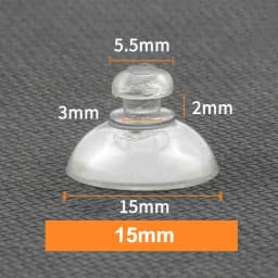 PVC Round Glass Table Top Soft Anti Slip Pads Non Adhesive Bumpers Pad Plastic Suction Pad For Table Glass Top