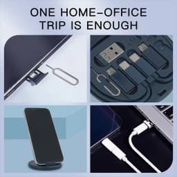 General Multifunctional 60W Type C Data Cable Set Fast Charge For IPhone Chargers Storage Box Card Pin Travel Box Phone Holder