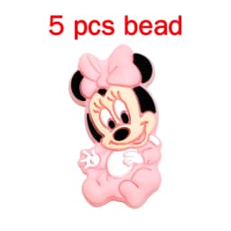 5pcs Silicone Cartoon Beads Pacifier Chain Baby DIY Care Pacify Accessory Adornment