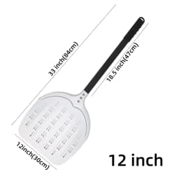 12 13 14Inch Pizza Peel Long Handle Turning Aluminum Pizza Turner Nonstick Baking Tool Perforated Paddle Kitchen Accessory