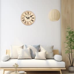 American Retro Roman Numeral Pattern Wooden Wall Clock for Living Room, Bedroom, Kitchen, Home Decoration, Silent Quartz Clock, Holiday Gift, 10-Inch, 12-Inch 14inch 16inch (Without Battery)