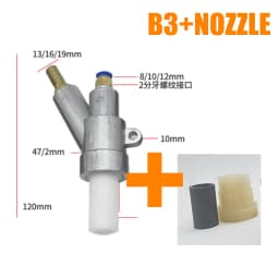 Free Shipping B Type Boron Carbide Sandblasting Head with Nozzle Air Sandblaster Tip 3mm 4mm 5mm 6-12mm Length 35mm