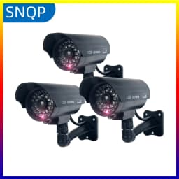 SNQP Fake Camera Dummy Waterproof Security CCTV Surveillance Camera With Flashing Red Led Light Outdoor Indoor
