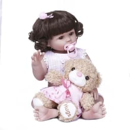Fit For Doll Head Circumference 32cm To 36cm Silicone Reborn Baby Doll Hair Wig Curly Brown Golden Hair for BJD doll Reborn Doll