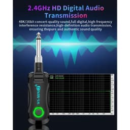 2.4GHz Mini Wireless Guitar System Rechargeable Audio Wireless Guitar Transmitter Receiver for Guitar Bass Electric Instruments