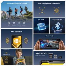 DOOGEE S300 5G Rugged Phone 6.78" FHD+ Dimensity Mediatek D7300 Mobile Phones 48GB+512GB 9000mAh 108MP Smartphone Android 16 NFC