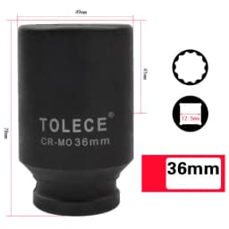 1/2 inch Torx Socket Wrench Head Metric Air Pneumatic Socket Wrench Head 8-41mm Standard Durable Car Auto Truck Repair Tools