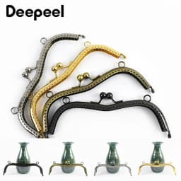 1/2/3Pcs 19cm Embossed Metal Handle Bags Purse Frame Kiss Clasp Handbag Wallet Clourse Clip DIY Sewing Brackets Bag Accessories