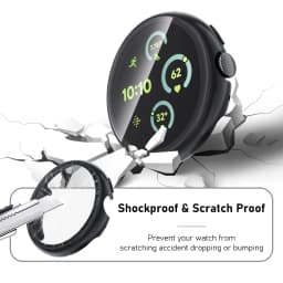 Tempered Glass+Case for Google Pixel Watch 3 45mm Screen Protector Cover PC Frame Accessories for Google Pixel Watch 3 2 1 41mm