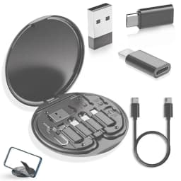 General Multifunctional 60W Type C Data Cable Set Fast Charge For IPhone Chargers Storage Box Card Pin Travel Box Phone Holder