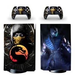Game Mortal Kombat PS5 Disc Skin Sticker Decal Cover for Console and 2 Controllers PS5 Disk Skin Sticker Vinyl