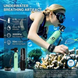 GOYOJO Mini Scuba Diving Tank 5-10 Minutes Dive Bottle 0.5L Oxygen Scuba Dive Cylinder for Scuba Diving Snorkeling