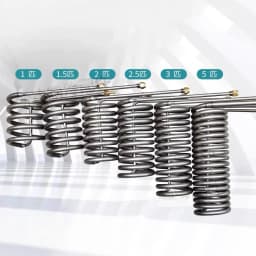 1PCS Titanium Tube Coil Evaporator for 1P 1.5 2 2.5 3 5P Aquarium Chiller Heat Exchanger Fish Tank in Seafood Pond
