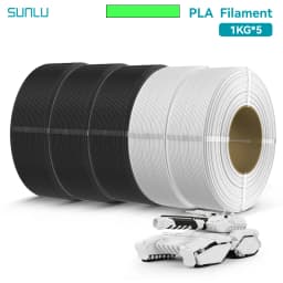 SUNLU 5KG PLA/PETG/ High Speed Matte PETG Filament 1.75mm 1KG Without Tray 3D Printer Filament for 3D Printer,Refll Filament