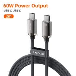 Toocki PD60W Type C to USB C Cable Fast Charge Mobile Cell Phone Charging Cord Wire For Xiaomi Samsung Huawei Macbook PC Table