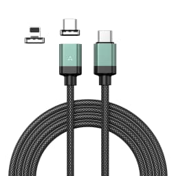 Magnetic USB C Charging Cable 1.2M 100W Type C to Type C Cables Nylon Braided Data Transfer Fast Charging Cord