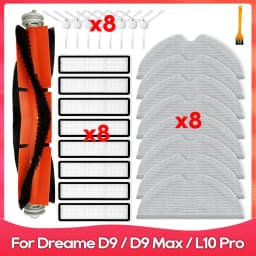 Fit For ( Dreame D9 Max, L10 Pro, D9 Pro, D9 Mistral Pro, Trouver Robot LDS Vacuum-Mop Finder ) Part Brush Mop Filter Water Tank