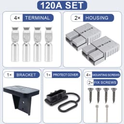 2pcs 50A 120A 175A Battery Power Connector Quick Plug Car Battery Charging Connectors 600V Forklift Electrical Cable Connectors