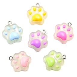 10pcs 20*22mm Mini Cartoon Cat Paw Charms For DIY Decoration Earrings Necklace Fashion Jewelry Accessories