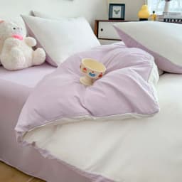 Ins Style Solid Color Duvet Cover Set Washed Cotton Bedclothes Comforter Cover Pillowcase Soft Bedding Sets Quilt Covers 220x240