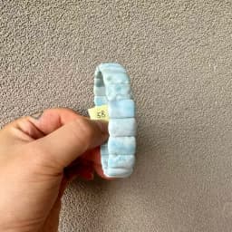 2026 AAA Grade Natural Larimar/Copper Pectolite Bead 10x14mm Bracelet Dominicana Genuine Larimar Gemstone Bangle Woman Wholesale