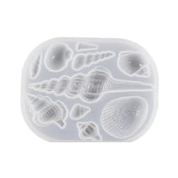 Seashell Conch Starfish Fish Under the Sea Style Pastry Baking Molds for Marine Theme Keychain jewelry Silicone Mold